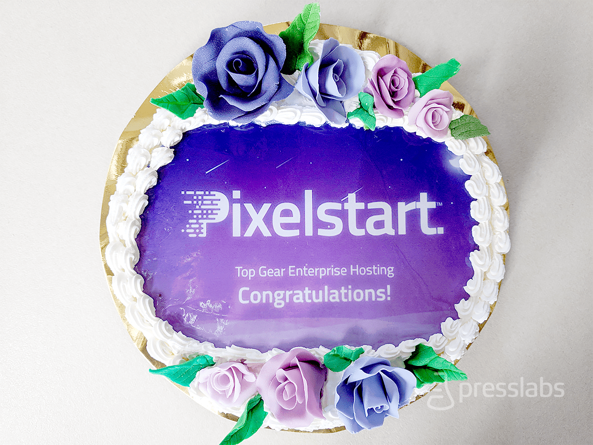 Presslabs sent us a cake when we moved Pixelstart to their hosting